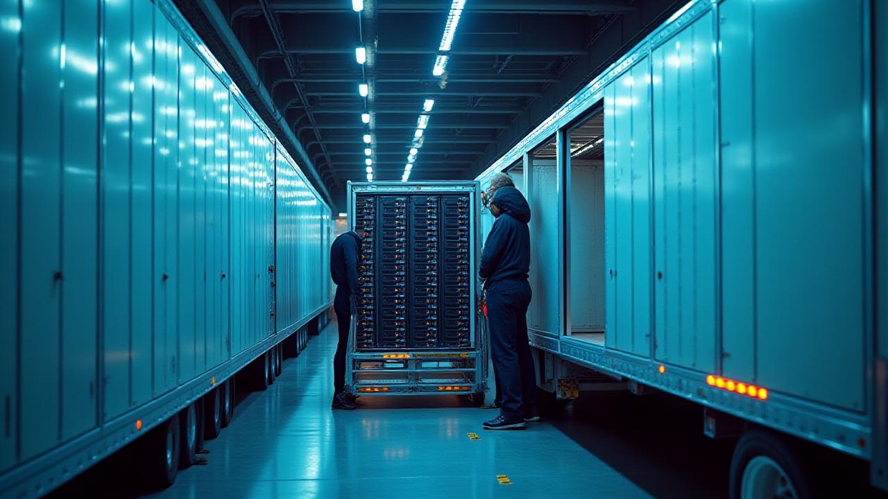 Secure server rack transportation and logistics process