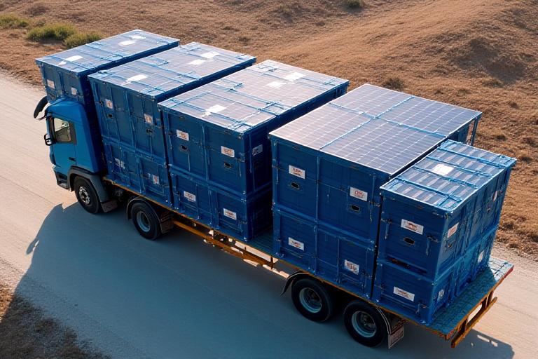 Solar panel freight transportation
