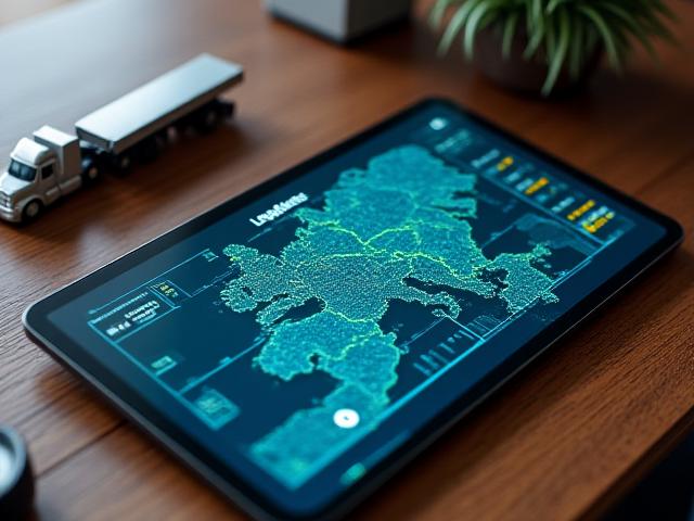 Logistics planning professional using digital tracking tools